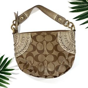 Coach Vintage Monogram Shoulder Bag with Dust Bag and Coin Purse
